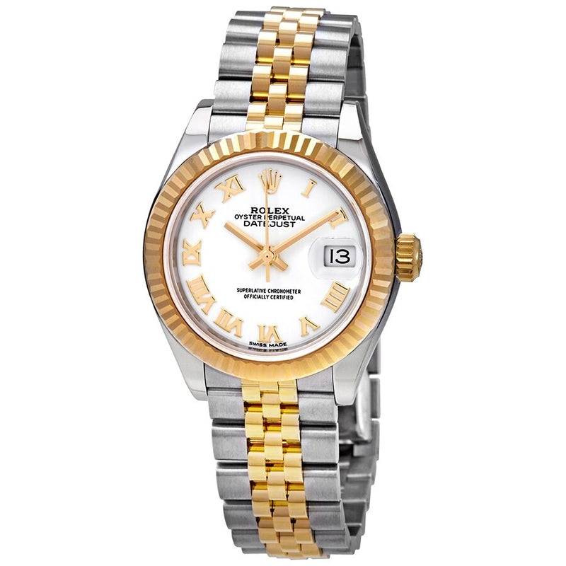 Rolex Datejust White Dial Automatic Ladies Steel and 18K Yellow Gold Jubilee Watch #279173WRJ - Watches of America