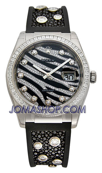 Rolex Datejust Zebra Stripe Diamond Dial Ladies Watch #116189BBR - Watches of America