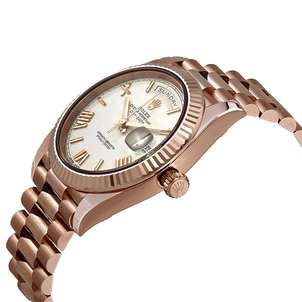 Rolex Day- Date White Dial Automatic Men's 18kt Everose Gold President Watch #228235WRP - Watches of America #2