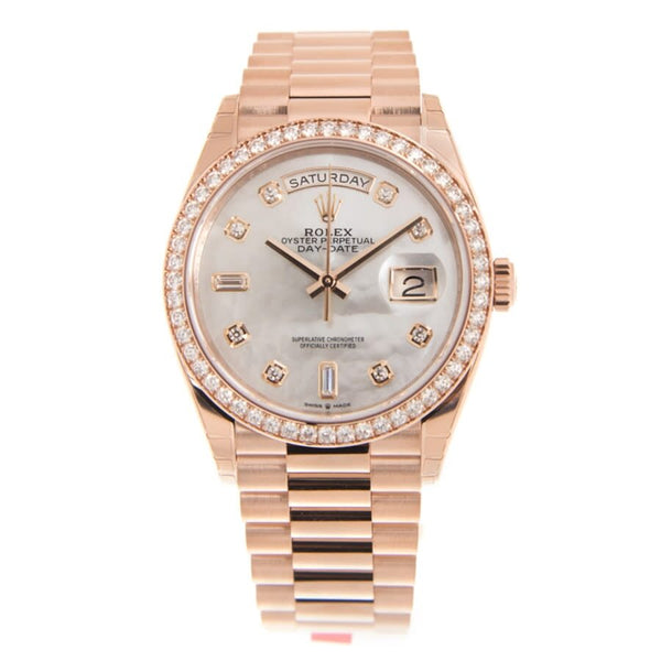 Rolex Day-Date 36 Automatic Diamond Unisex Watch #128345MDP - Watches of America