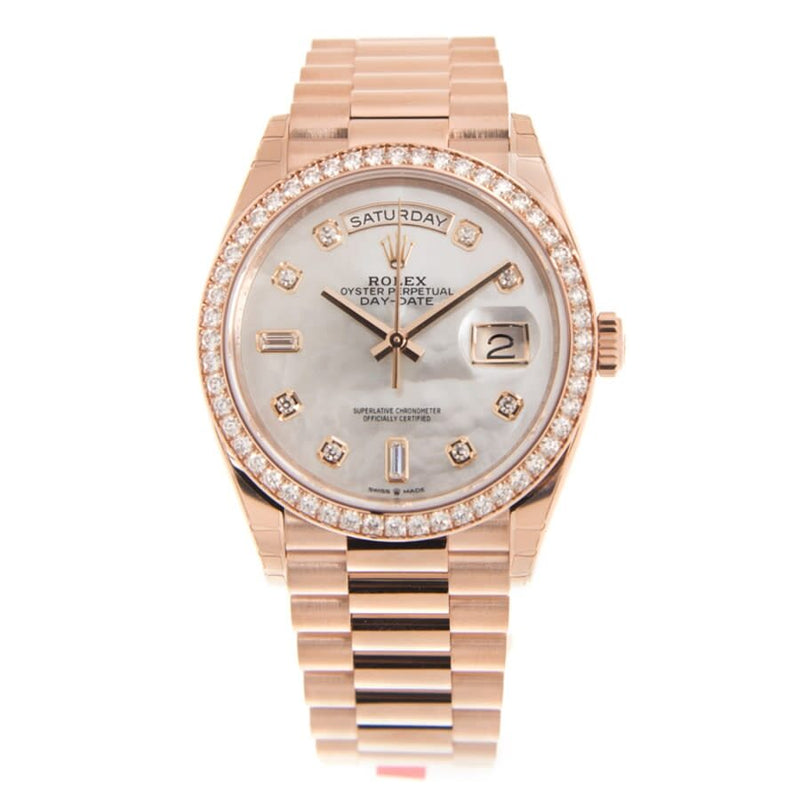 Rolex Day-Date 36 Automatic Diamond Unisex Watch #128345MDP - Watches of America