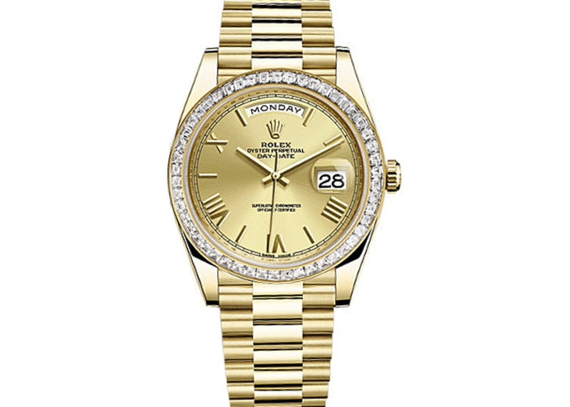 Rolex Day Date 40 Automatic Champagne Dial Men's 18kt Yellow Gold President Watch #228398CRP - Watches of America
