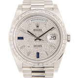 Rolex Day-Date 40 Automatic Chronometer Diamond-Pave Dial Men's Watch #228396tbr-0021 - Watches of America