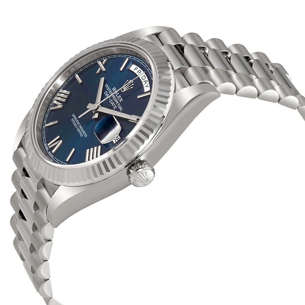 Rolex Day-Date 40 Blue Dial 18K White Gold President Automatic Men's Watch #228239BLRP - Watches of America #2