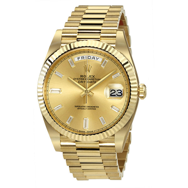 Rolex Day-Date 40 Champagne Dial 18K Yellow Gold President Automatic Men's Watch #228238CDP - Watches of America