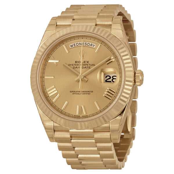 Rolex Day-Date 40 Champagne Dial 18K Yellow Gold President Automatic Men's Watch #228238CRSP - Watches of America