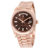 Rolex Day-Date 40 Chocolate Dial 18K Everose Gold President Automatic Men's Watch #228235CHDP - Watches of America
