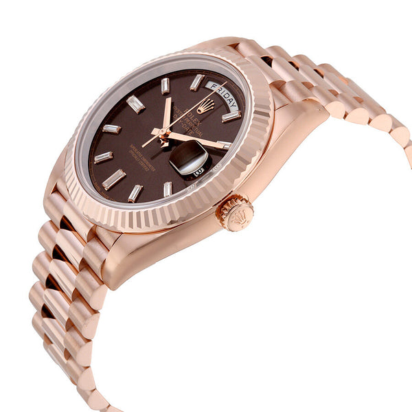 Rolex Day-Date 40 Chocolate Dial 18K Everose Gold President Automatic Men's Watch #228235CHDP - Watches of America #2