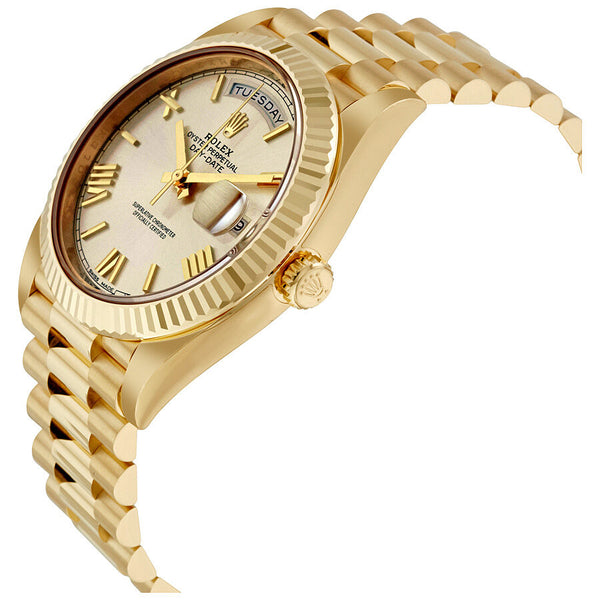 Rolex Day-Date 40 Silver Dial 18K Yellow Gold President Men's Watch #228238SSRP - Watches of America #2