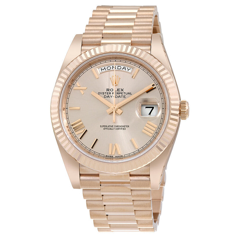 Rolex Day-Date 40 Sundust Dial 18K Everose Gold President Automatic Men's Watch #228235SNRP - Watches of America