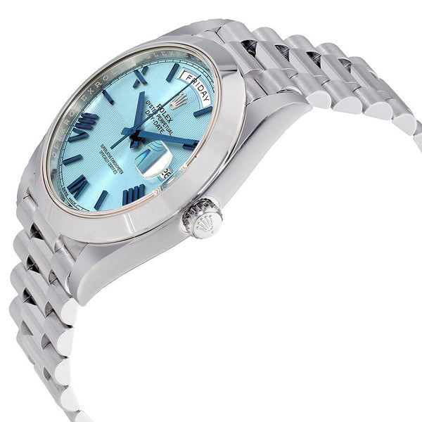 Rolex Day-Date Automatic Ice Blue Dial Platinum Men's Watch #228206IBLSRP - Watches of America #2
