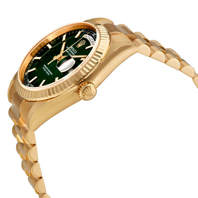 Rolex Day Date Green Dial Automatic 18K Yellow Gold Automatic Watch #118238GNSP - Watches of America #2