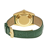 Rolex Day Date Green Dial 18K Yellow Gold Leather Men's Watch #118138GSL - Watches of America #3