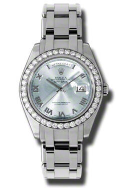 Rolex Day-Date Ice Blue Dial Platinum Automatic Men's Watch #18946IBLRPM - Watches of America