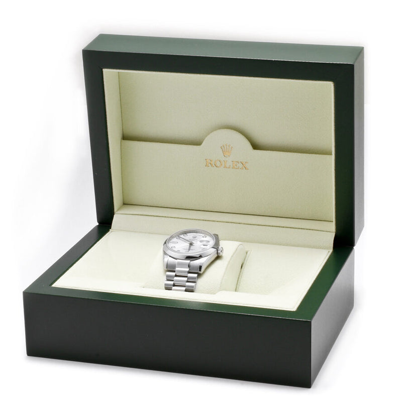 Rolex Day-Date Silver Dial Platinum President Automatic Men's Watch #118206SDP - Watches of America #3