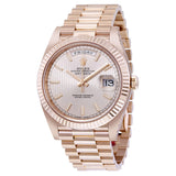 Rolex Day-Date Sundust Stripe Dial 18K Everose Gold Automatic Men's Watch #228235SNSSP - Watches of America