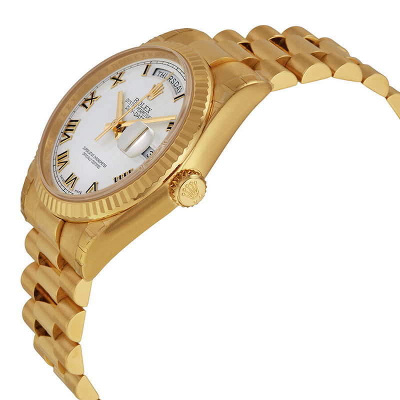 Rolex Day-Date White Dial 18K Yellow Gold President Automatic Men's Watch #118238WRP - Watches of America #2