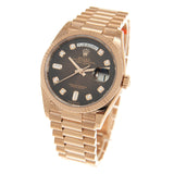 Rolex Day-Date 36 Automatic Diamond Brown Dial Watch #128235CHDP - Watches of America #3