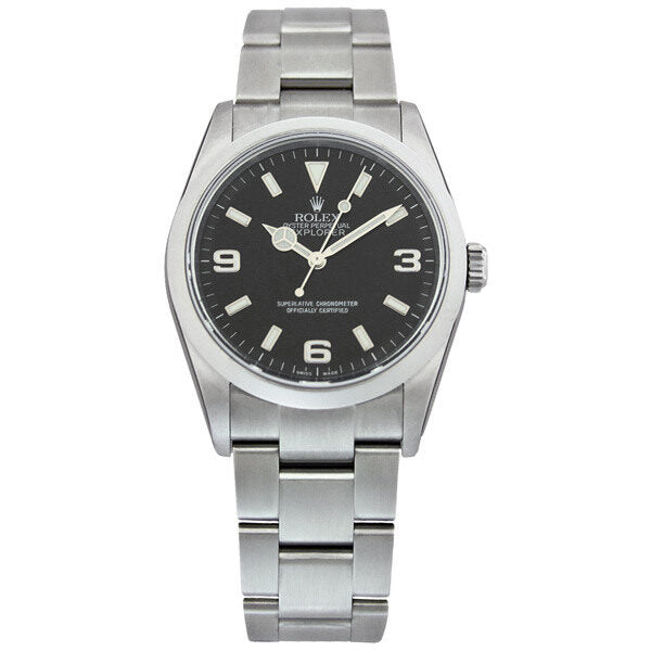 Rolex Explorer Black Dial Stainless Steel Oyster Bracelet Automatic Men's Watch 114270BKAO#114270-BKAO - Watches of America