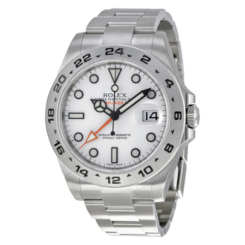 Rolex Explorer II White Dial Stainless Steel Oyster Bracelet Automatic Men's Watch #216570WSO - Watches of America