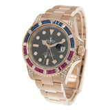 Rolex GMT-MASTER II Automatic Chronometer Diamond Black Dial Watch #126755SARU - Watches of America #4