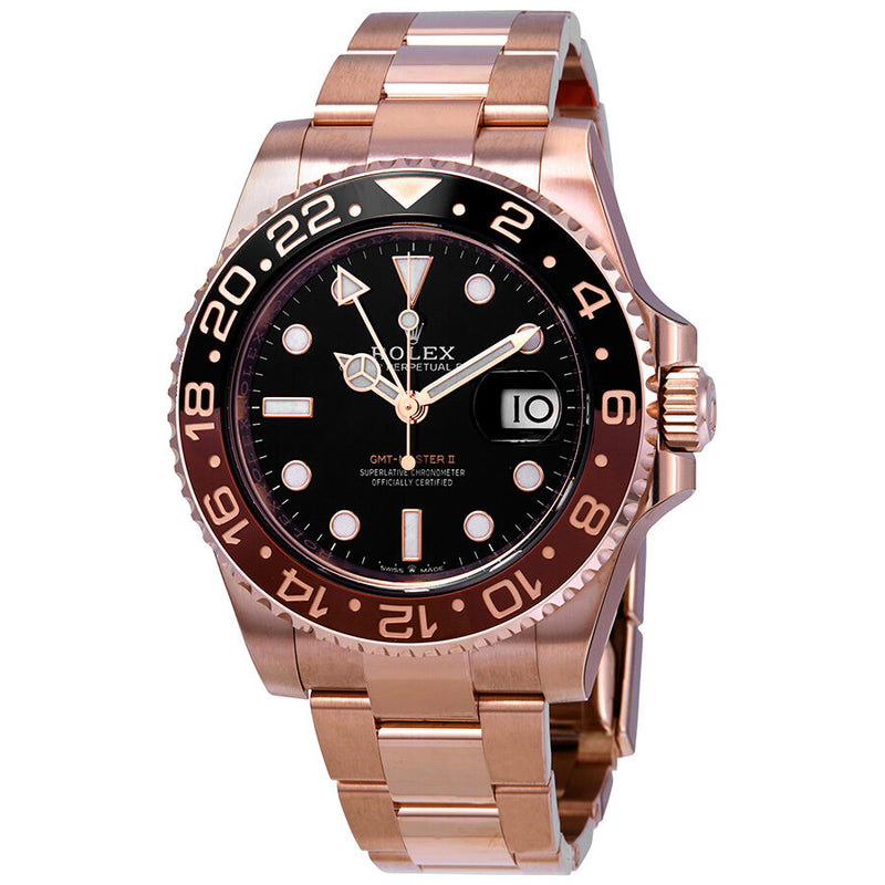 Rolex GMT-Master II Automatic Men's 18kt Everose Gold Oyster Coke Bezel Watch 126715BKSO#126715CHNR-0001 - Watches of America