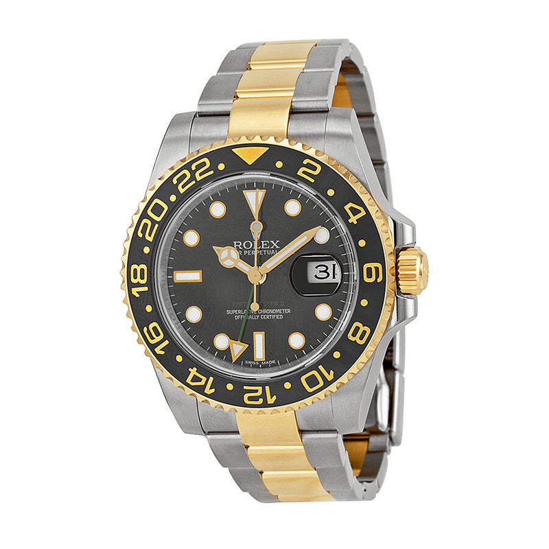 Rolex GMT-Master II Black Dial Stainless Steel and 18kt Yellow