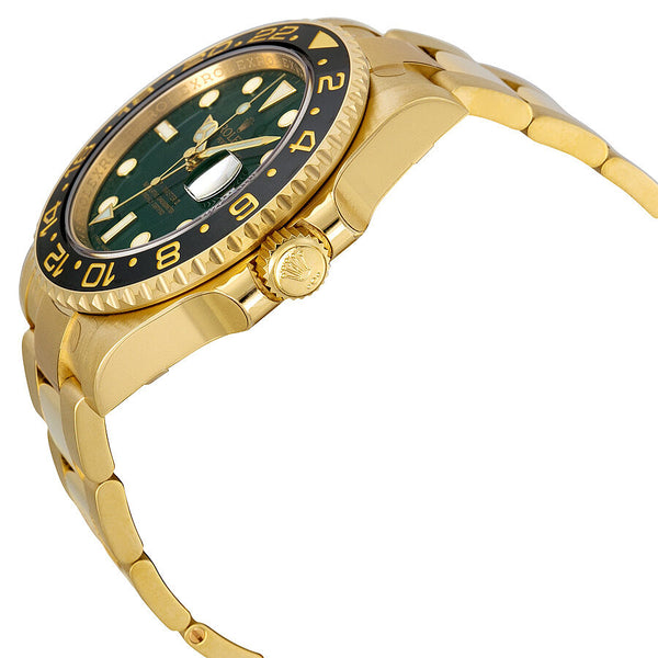 Rolex GMT Master II Green Dial 18K Yellow Gold Oyster Bracelet Automatic Men's Watch #116718GSO - Watches of America #2