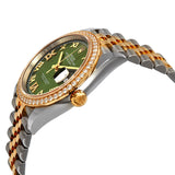 Rolex Green Diamond Dial Automatic Ladies Steel and 18K Yellow Gold Jubilee Watch #126283GNRDJ - Watches of America #2