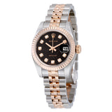 Rolex Lady Datejust 26 Black Dial Stainless Steel and 18K Everose Gold Jubilee Bracelet Automatic Watch #179171BKJDJ - Watches of America