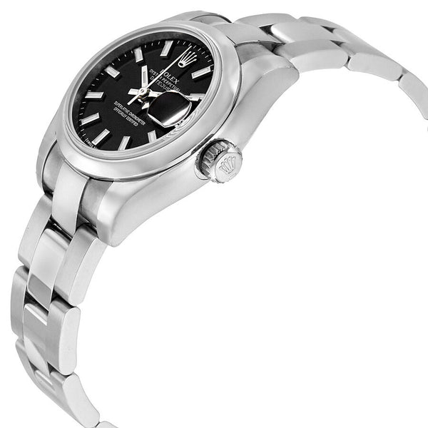 Rolex Lady Datejust 26 Black Dial Stainless Steel Oyster Bracelet Automatic Watch 179160BKSO#179160-BKSO - Watches of America #2