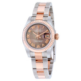 Rolex Lady Datejust 26 Black Mother of Pearl Dial Stainless Steel and 18K Everose Gold Oyster Bracelet Automatic Watch #179171BMRO - Watches of America