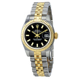 Rolex Lady Datejust 26 Black Sunbeam Dial Stainless Steel and 18K Yellow Gold Jubilee Bracelet Automatic Watch #179173BKSJ - Watches of America