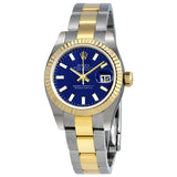 Rolex Lady Datejust 26 Blue Dial Stainless Steel and 18K Yellow Gold Oyster Bracelet Automatic Watch #179173BLSO - Watches of America
