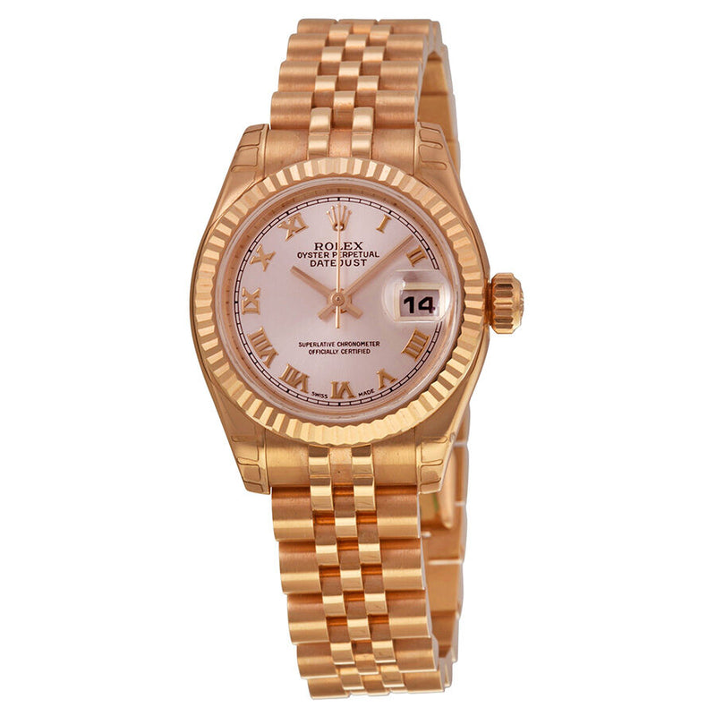 Rolex Lady Datejust 26 Champagne Dial 18K Pink Gold Jubilee Bracelet Automatic Watch #179175CRJ - Watches of America