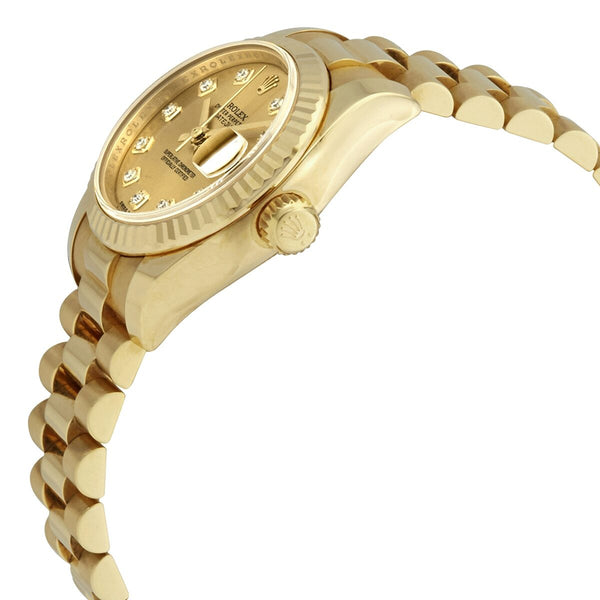 Rolex Lady-Datejust 26 Gold Dial 18K Yellow Gold President Automatic Ladies Watch 179178CDP#179178-CDP - Watches of America #2