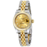 Rolex Lady Datejust 26 Gold With 10 Diamonds Dial Stainless Steel and 18K Yellow Gold Jubilee Bracelet Automatic Watch 179173CDJ#179173-CDJ - Watches of America