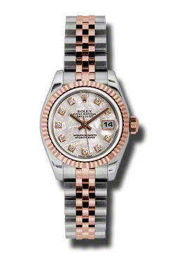 Rolex Lady Datejust 26 Meteorite Dial Stainless Steel and 18K Everose Gold Jubilee Bracelet Automatic Watch #179171MTDJ - Watches of America
