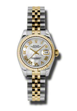 Rolex Lady Datejust 26 Mother of Pearl Dial Stainless Steel and 18K Yellow Gold Jubilee Bracelet Automatic Watch #179173MRJ - Watches of America