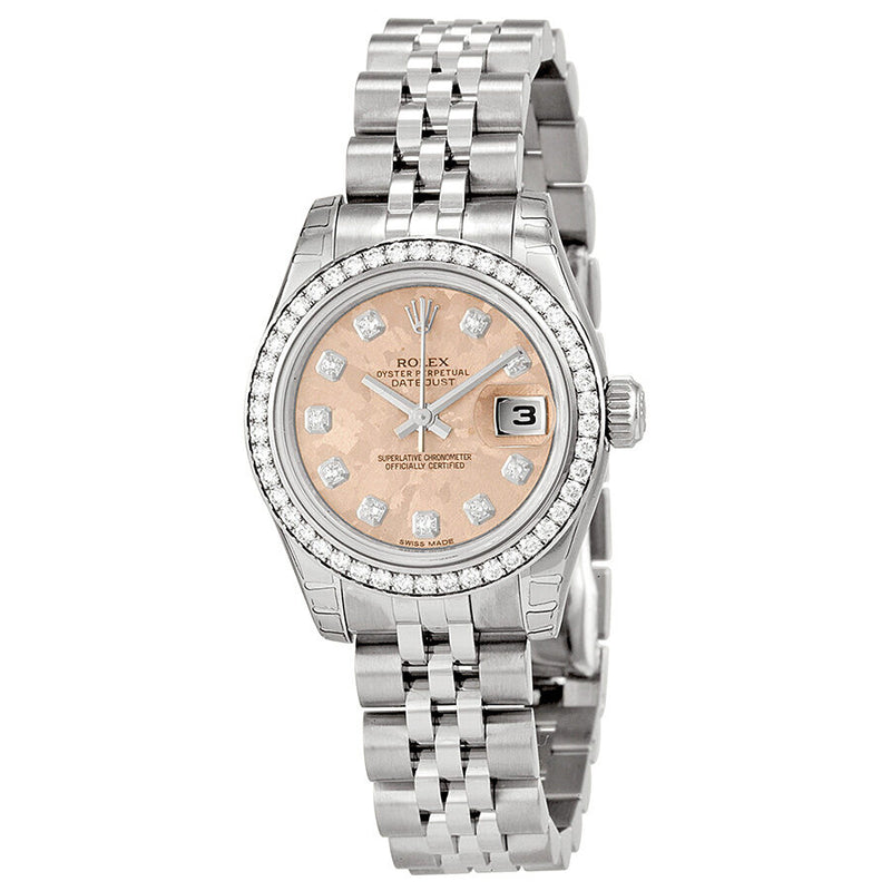 Rolex Lady Datejust 26 Pink Gold Crystal Dial Stainless Steel Jubilee Automatic Watch #179384PGCDJ - Watches of America
