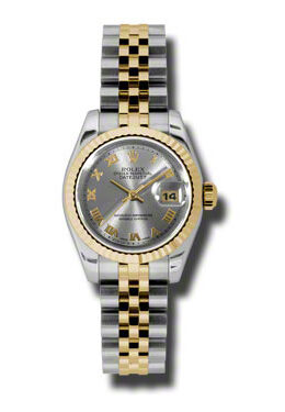 Rolex Lady Datejust 26 Rhodium Dial Stainless Steel and 18K Yellow Gold Jubilee Bracelet Automatic Watch #179173SRJ - Watches of America