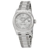 Rolex Lady Datejust 26 Rhodium Dial Stainless Steel Oyster Bracelet Automatic Watch #179174RRO - Watches of America