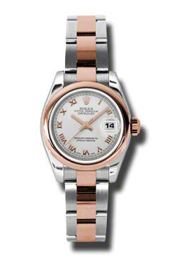 Rolex Lady Datejust 26 Silver Dial Stainless Steel and 18K Everose Gold Oyster Bracelet Automatic Watch #179161SRO - Watches of America