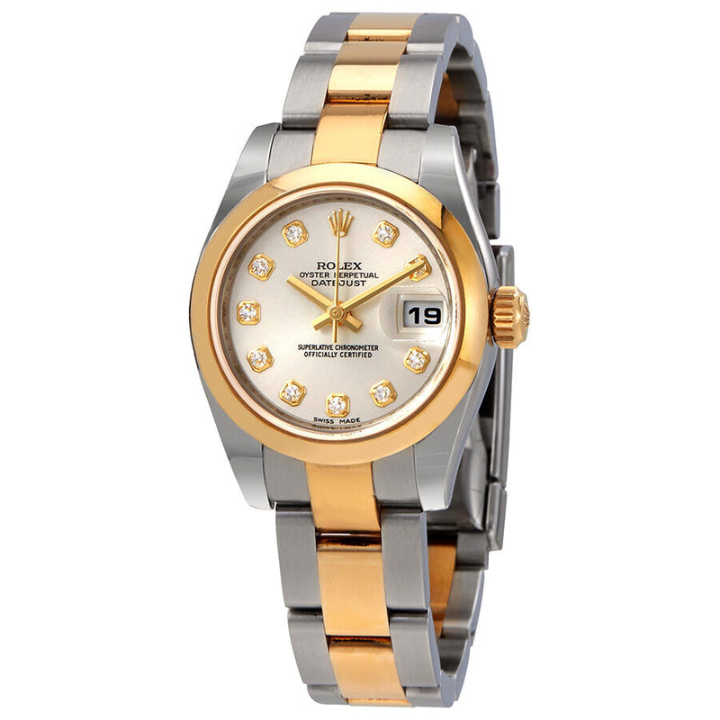 Rolex Lady Datejust 26 Silver Dial Stainless Steel and 18K Yellow Gold Oyster Bracelet Automatic Watch #179163SDO - Watches of America