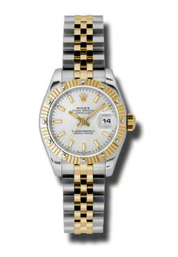 Rolex Lady Datejust 26 Silver Dial Stainless Steel and 18K Yellow Gold Jubilee Bracelet Automatic Watch #179313SSJ - Watches of America