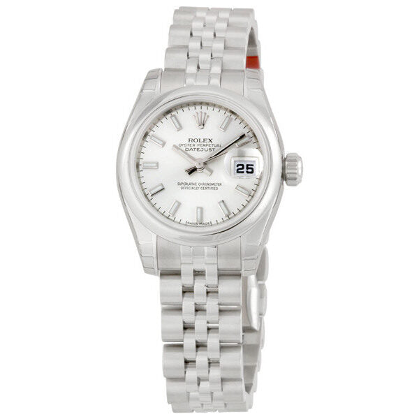 Rolex Lady Datejust 26 Silver Dial Stainless Steel Jubilee Bracelet Automatic Watch #179160SSJ - Watches of America