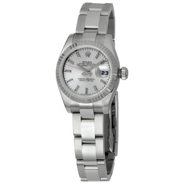 Rolex Lady Datejust 26 Silver Dial Stainless Steel Oyster Bracelet Automatic Watch #179174SSO - Watches of America