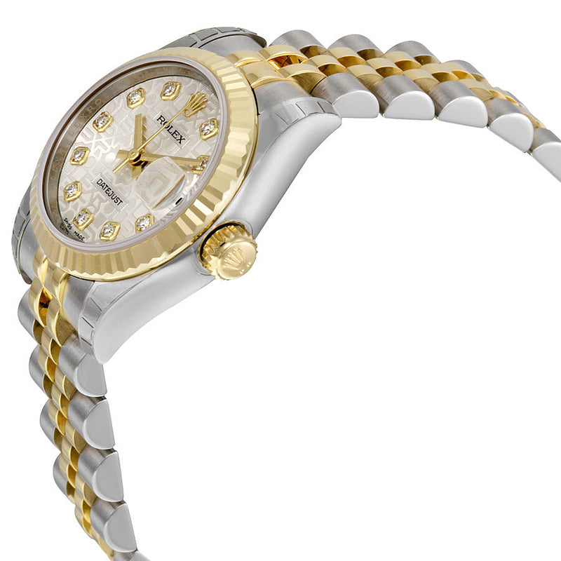 Rolex Lady Datejust 26 Silver Jubilee With 10 Diamonds Dial Stainless Steel and 18K Yellow Gold Jubilee Bracelet Automatic Watch #179173SJDJ - Watches of America #2
