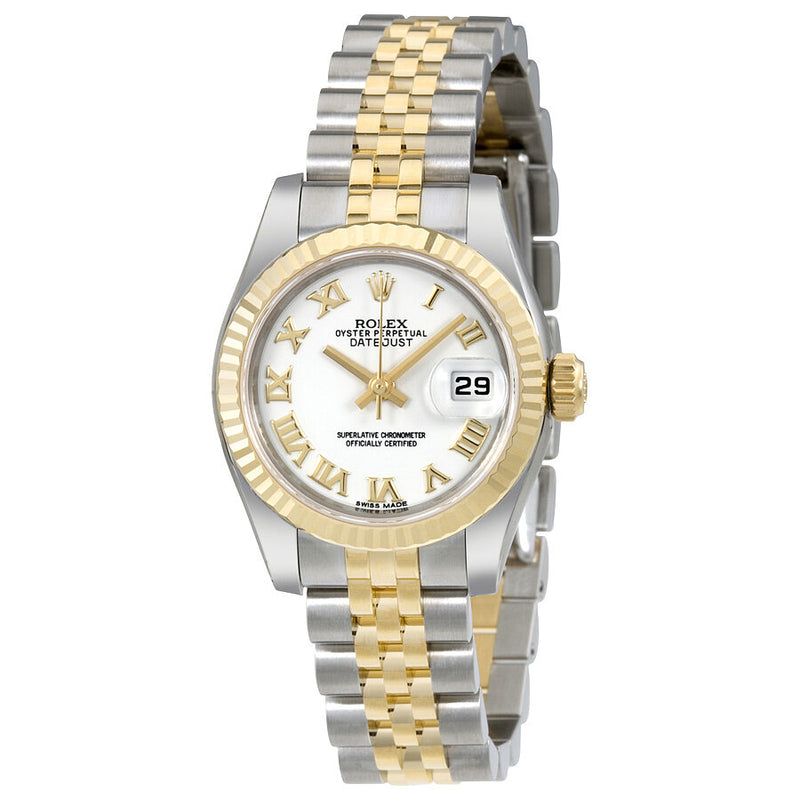 Rolex Lady Datejust 26 White Dial Stainless Steel and 18K Yellow Gold Jubilee Bracelet Automatic Watch #179173WRJ - Watches of America