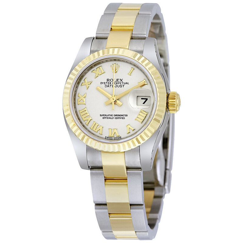 Rolex Lady Datejust 26 White Dial Stainless Steel and 18K Yellow Gold Oyster Bracelet Automatic Watch #179173WRO - Watches of America